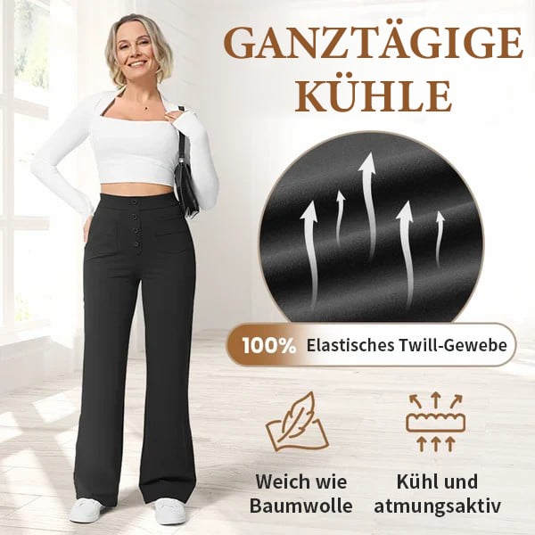 🔥GRANDE LIQUIDAÇÃO💷Melhor preço🔥Calças femininas casuais de cintura alta e elásticas