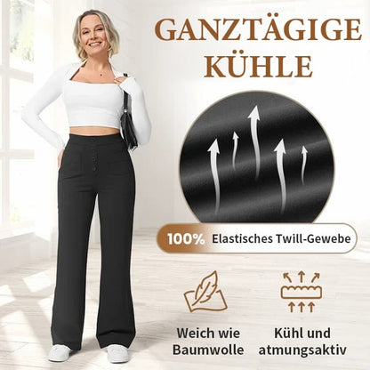 🔥GRANDE LIQUIDAÇÃO💷Melhor preço🔥Calças femininas casuais de cintura alta e elásticas