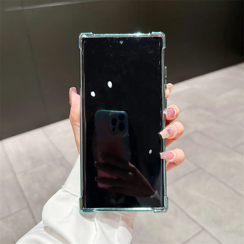 Capa brilhante para iPhone com suporte para espelho magnético