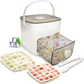 Portable Ice Maker with Lid and Storage Box