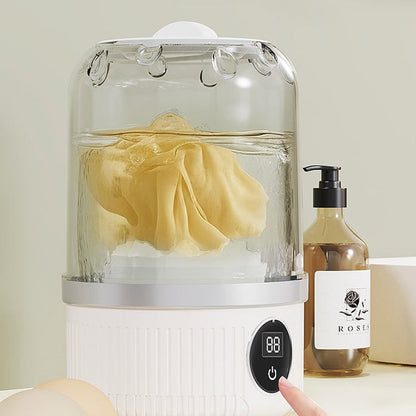 🎁Free your hands.🥰Wireless Charging Mini Washing Machine