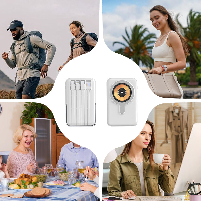 🔥Hot Sale 50% Off🔋Magnetic Wireless Power Bank 10000mAh Fast Chargrs with phone stand
