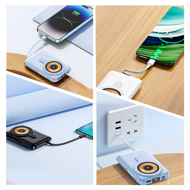 🔥Hot Sale 50% Off🔋Magnetic Wireless Power Bank 10000mAh Fast Chargrs with phone stand