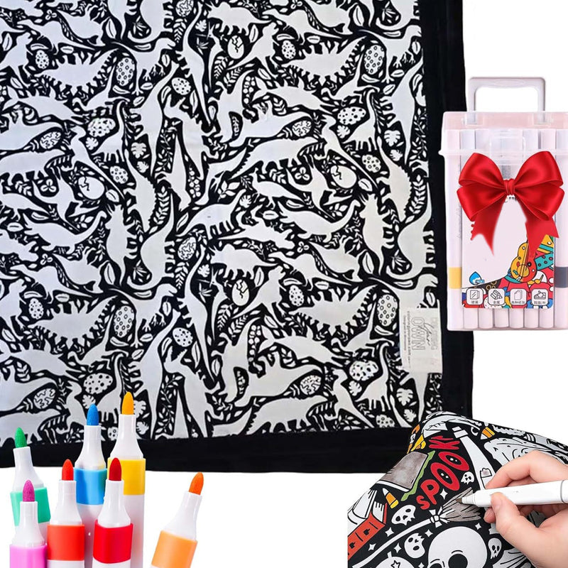 🔥ÚLTIMO DIA DE PROMOÇÃO 50% DE DESCONTO🔥 Manta para colorir DIY com marcadores💖Itens exclusivos💖