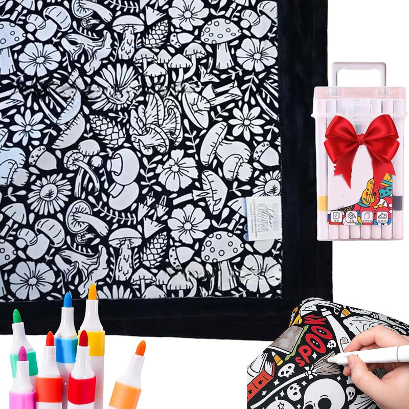🔥ÚLTIMO DIA DE PROMOÇÃO 50% DE DESCONTO🔥 Manta para colorir DIY com marcadores💖Itens exclusivos💖