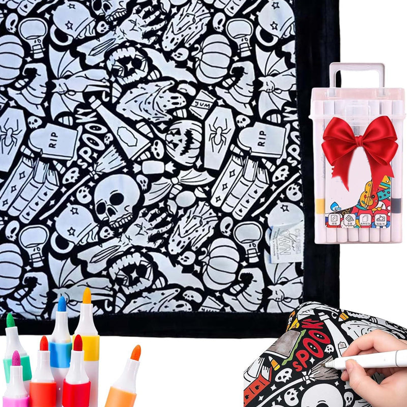 🔥ÚLTIMO DIA DE PROMOÇÃO 50% DE DESCONTO🔥 Manta para colorir DIY com marcadores💖Itens exclusivos💖