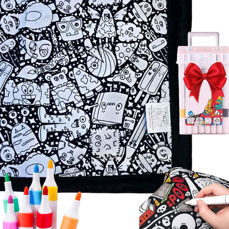 🔥ÚLTIMO DIA DE PROMOÇÃO 50% DE DESCONTO🔥 Manta para colorir DIY com marcadores💖Itens exclusivos💖