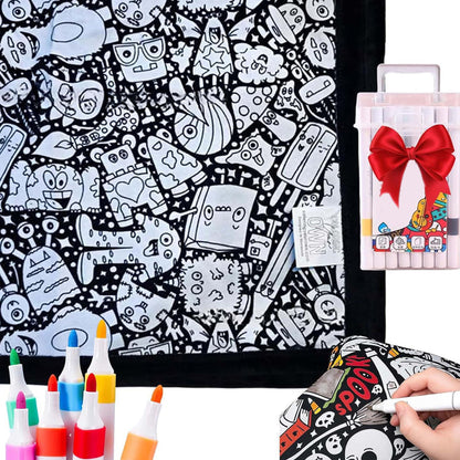 🔥ÚLTIMO DIA DE PROMOÇÃO 50% DE DESCONTO🔥 Manta para colorir DIY com marcadores💖Itens exclusivos💖