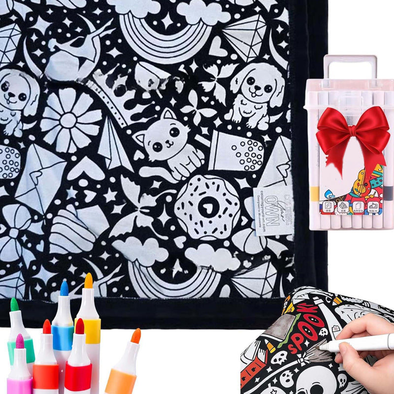 🔥ÚLTIMO DIA DE PROMOÇÃO 50% DE DESCONTO🔥 Manta para colorir DIY com marcadores💖Itens exclusivos💖