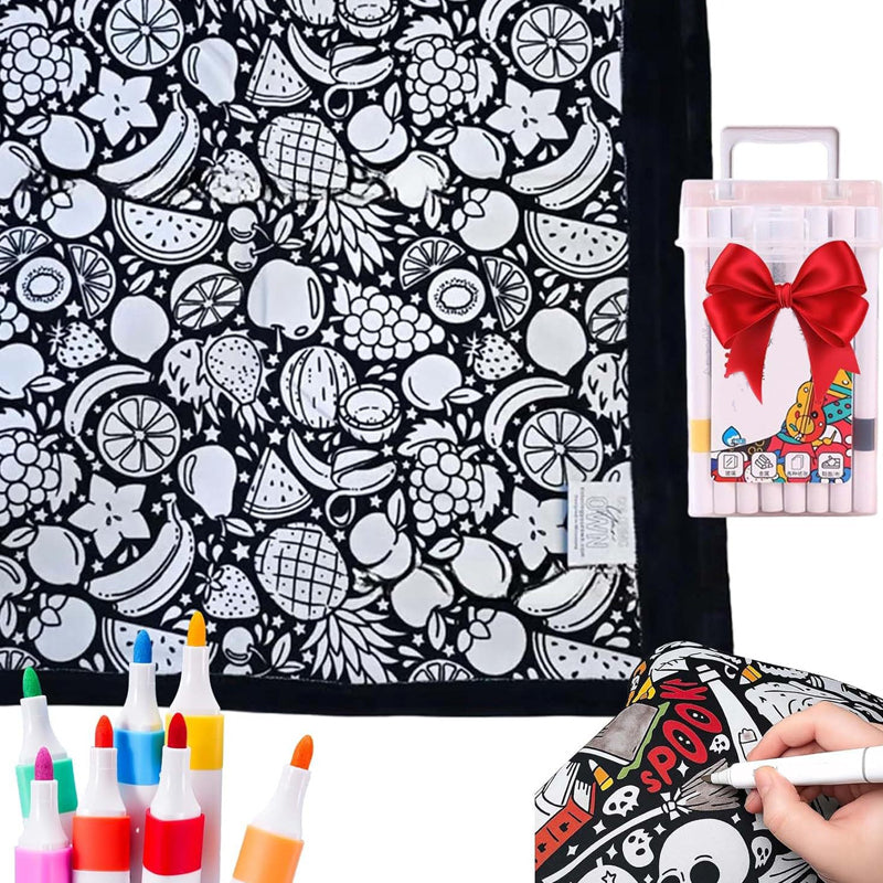 🔥ÚLTIMO DIA DE PROMOÇÃO 50% DE DESCONTO🔥 Manta para colorir DIY com marcadores💖Itens exclusivos💖