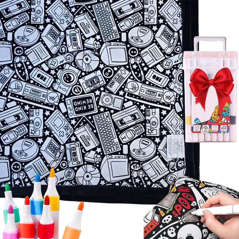 🔥ÚLTIMO DIA DE PROMOÇÃO 50% DE DESCONTO🔥 Manta para colorir DIY com marcadores💖Itens exclusivos💖