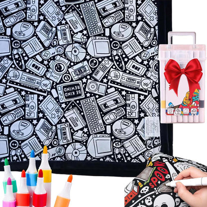 🔥ÚLTIMO DIA DE PROMOÇÃO 50% DE DESCONTO🔥 Manta para colorir DIY com marcadores💖Itens exclusivos💖