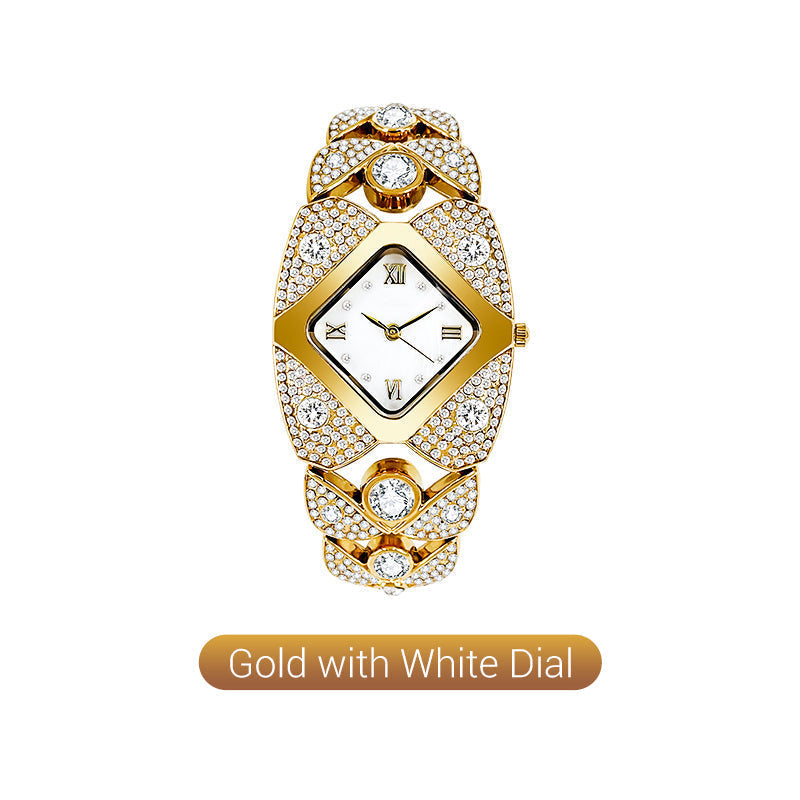 🔥50% de desconto ⌚Relógio de quartzo vintage feminino com strass cintilante💎