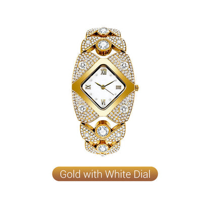 🔥50% de desconto ⌚Relógio de quartzo vintage feminino com strass cintilante💎