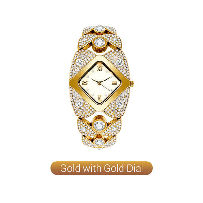 🔥50% de desconto ⌚Relógio de quartzo vintage feminino com strass cintilante💎