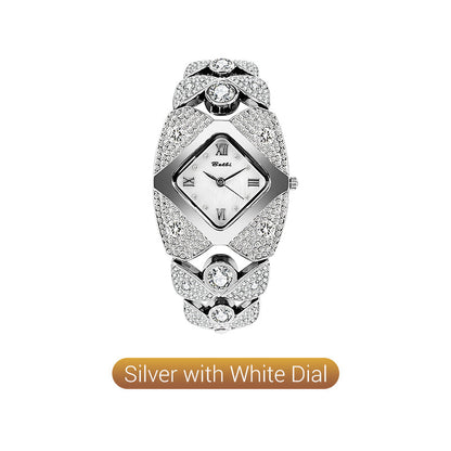 🔥50% de desconto ⌚Relógio de quartzo vintage feminino com strass cintilante💎