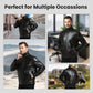 🔥🔥Men‘s Quilted Faux Leather Jacket【Fashion and warmth】