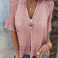 💐2025 SPRING SALE - 49% OFF!🔥Women’s Solid One Button Knitted Top