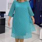 Women's Fashion Round Neck Midi Dress