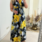 🔥New Hot Sales - 50% OFF😍Floral print sleeveless pleated elegant dress