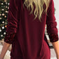 🎁Christmas discount 50% OFF🎄Sequin Loose Smocked Fake Two-Piece Top