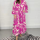 🍃Floral Print Bell Sleeve Soft and Breathable Maxi Dress🔥🔥