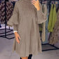🥰HOT SALE 50% OFF🥰Women's Plus Size Lantern Sleeve Stand Collar Dress