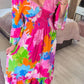 50% OFF💃V-neck Floral Seaside Vacation Loose Dress