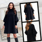 🥰HOT SALE 50% OFF🥰Women's Plus Size Lantern Sleeve Stand Collar Dress