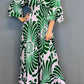🔥 Vintage jumpsuit with floral pattern and ruffled sleeves