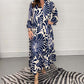 🍃Floral Print Bell Sleeve Soft and Breathable Maxi Dress🔥🔥