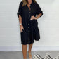 Women's Cotton and Linen Button Shirt Dress