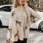 Casual Retro Tiger and Leopard Print Long-sleeved Top