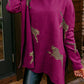 Casual Retro Tiger and Leopard Print Long-sleeved Top