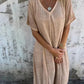 💕What should I wear tomorrow?💕Women's Loose V-neck cotton linen dress