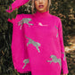 Casual Retro Tiger and Leopard Print Long-sleeved Top