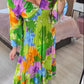 50% OFF💃V-neck Floral Seaside Vacation Loose Dress