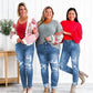 🔥2025 NEW SALES - 49% OFF🔥Tummy Control Distressed Cuffed Boyfriend Jeans