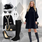 🥰HOT SALE 50% OFF🥰Women's Plus Size Lantern Sleeve Stand Collar Dress