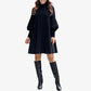 🥰HOT SALE 50% OFF🥰Women's Plus Size Lantern Sleeve Stand Collar Dress