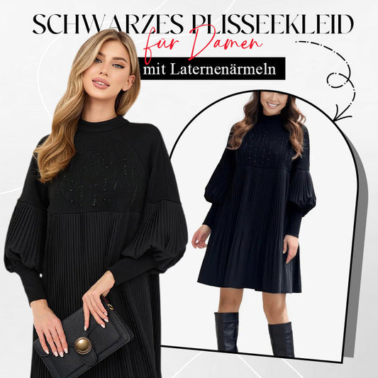 🥰HOT SALE 50% OFF🥰Women's Plus Size Lantern Sleeve Stand Collar Dress