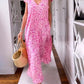 ⭐Summer Biggest Sale⭐ Long V-neck dress with short sleeves