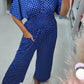 🔥HOT SALE 49% OFF💝Polka Dot Printed Elastic Waist Jumpsuit
