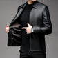 🔥Limited time 50% off sale🔥 Men's Casual Business Lapel PU Leather Jacket