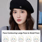 Women's fall and winter retro literary hundred with warm berets