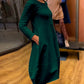 ✨️Hot Sale✨️Solid color long sleeve crew neck robe