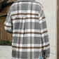 Women’s Casual Sherpa Plaid Long-sleeve Button-down Coat