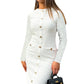 Women’s Elegant Round Neck Slim Fit Dress