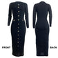 Women’s Elegant Round Neck Slim Fit Dress