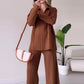 Striped Top & Wide-Leg Pants 2-Piece Set